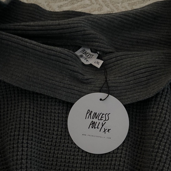 Princess Polly Cozy Charcoal Sweater Dress - Picture 2 of 2